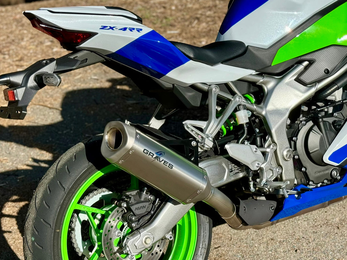 Graves ZX-4RR Cat-Back Slip-on Titanium Exhaust 2023 -2025 EXK-23ZX4-CBTT