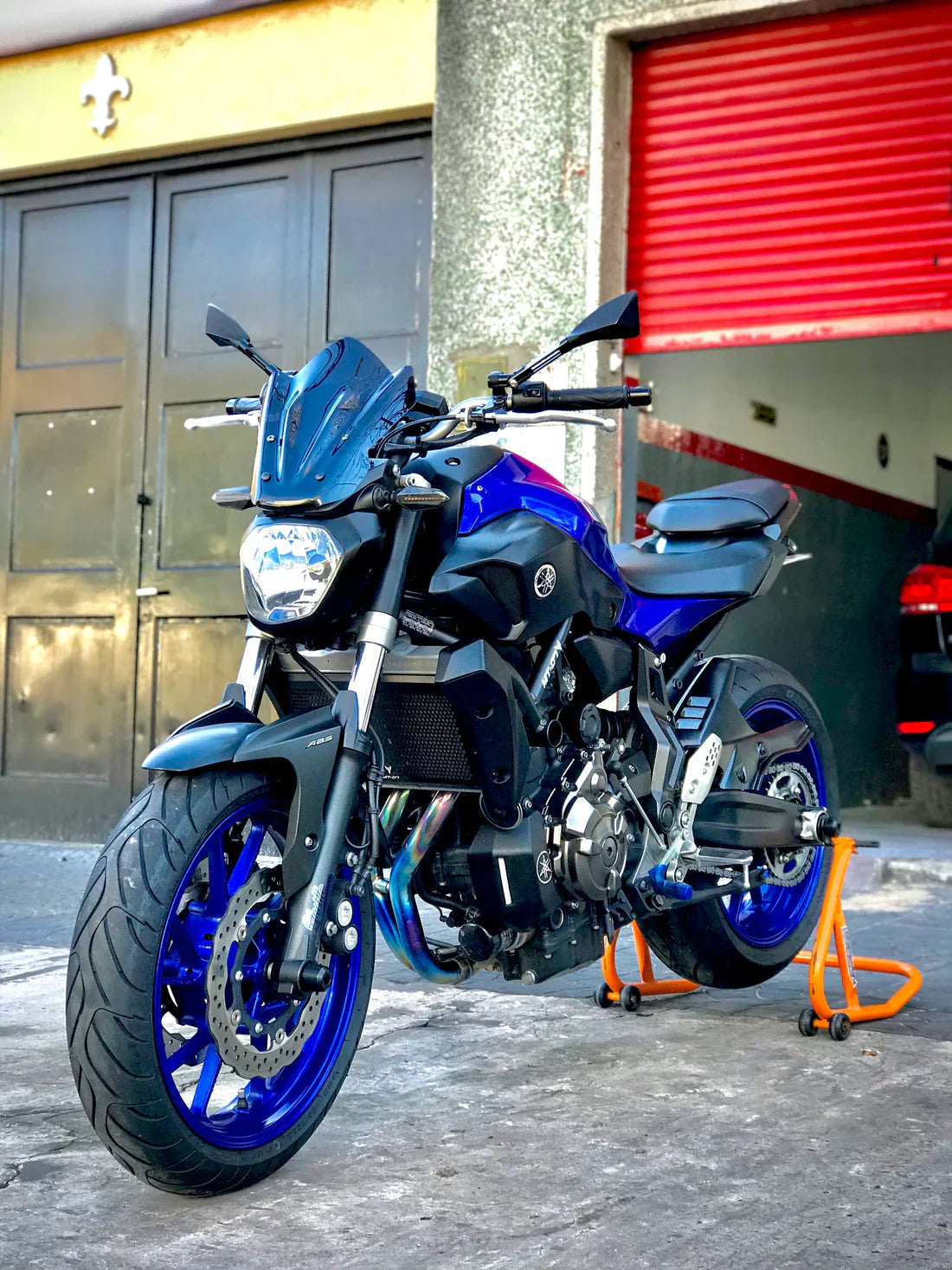 Vandemon Yamaha R7 MT07 FZ07 XSR700 Tracer 700/GT Tracer 7/GT Titanium Exhaust System YAMAMT07EXHTITAN VA-81