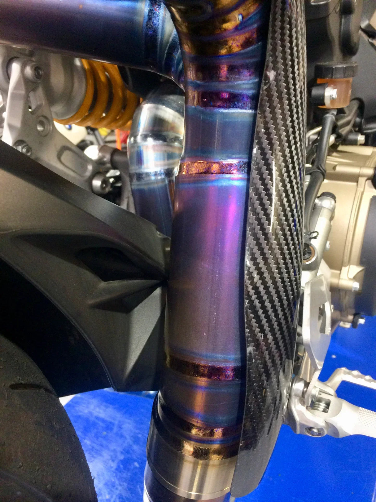 Vandemon Ducati Panigale 1199, 1199S, 1299S, 1299 SP & R 2011-18 Titanium High Mount Exhaust System DUC129TIEXHMESA VA-36