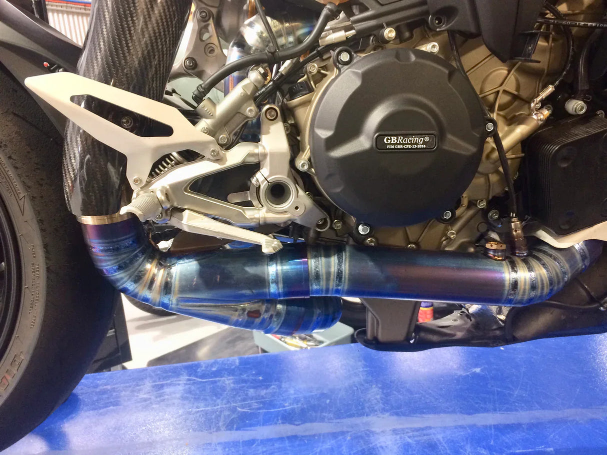 Vandemon Ducati Panigale 1199, 1199S, 1299S, 1299 SP & R 2011-18 Titanium High Mount Exhaust System DUC129TIEXHMESA VA-36