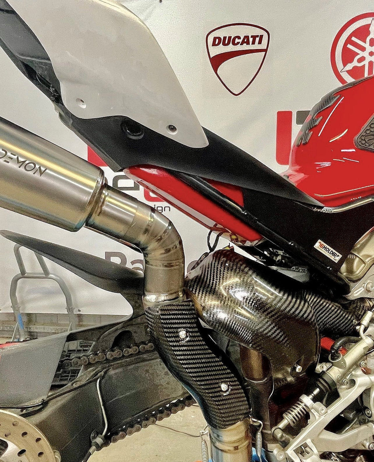 Vandemon Ducati Panigale & Streetfighter V4 Titanium High Mount 3/4 Slip-On 2023-2024 DUCV4SFTIMUFHMB VA-35