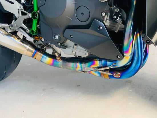 VANDEMON Polished Titanium Exhaust System Ninja H2 & H2R 2015-25 KAWAH2TICSPOLEXHD VA-143