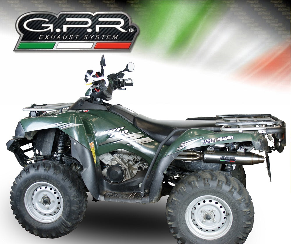 GPR Deeptone, Full System Exhaust with Removable DB Killer Kawasaki Brute Force 650 750 2005-2011 CO.ATV.44.DEATV