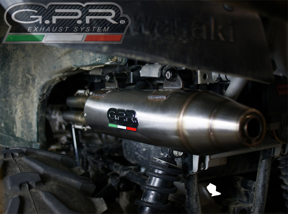 GPR Deeptone, Full System Exhaust with Removable DB Killer Kawasaki Brute Force 650 750 2005-2011 CO.ATV.44.DEATV