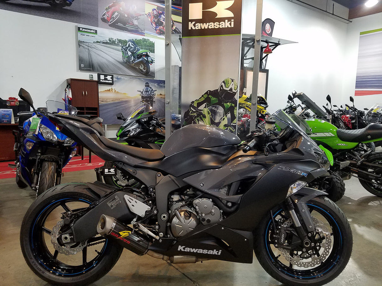 Graves Motorsports Zx-6r Cat-Back Slip-On Carbon Exhaust 2019-2025 Exk-19zx6-Cbtc