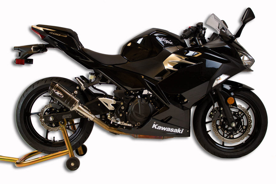 M4 Exhaust X-96 Carbon Fiber Slip On Ninja 400/500/Z400 2018-2024 KA4014