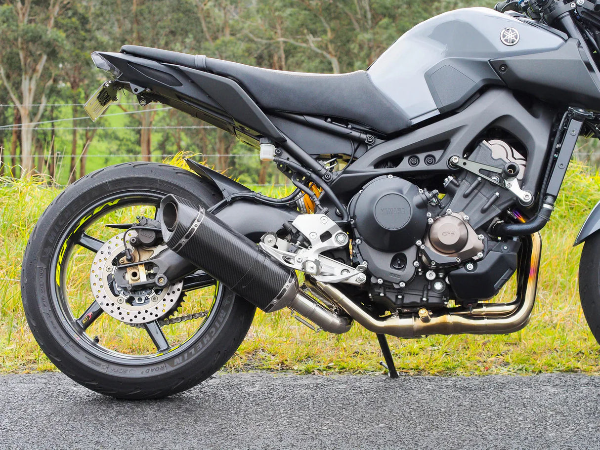 Vandemon Yamaha MT09 FZ09 XSR900 2014-2020 Vandemon Titanium Doughnut Exhaust & Carbon Fibre Muffler 2016-20 YAMAMT09EXTI180A VA-78