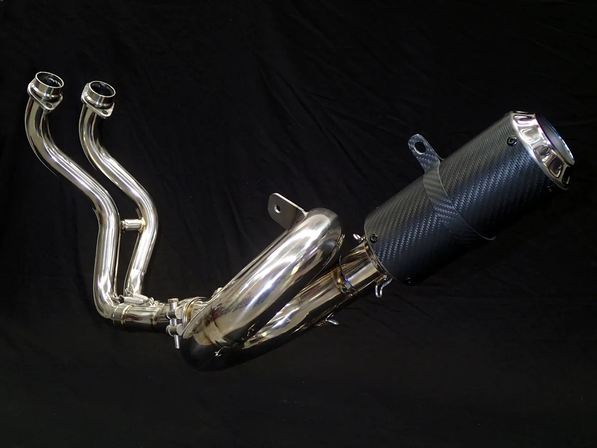 Vandemon Yamaha R7 2014-25 MT07 FZ07 XSR700 Tracer 700/GT Tracer 7/GT Titanium Exhaust System YAMAMT07EXHTICFB VA-80