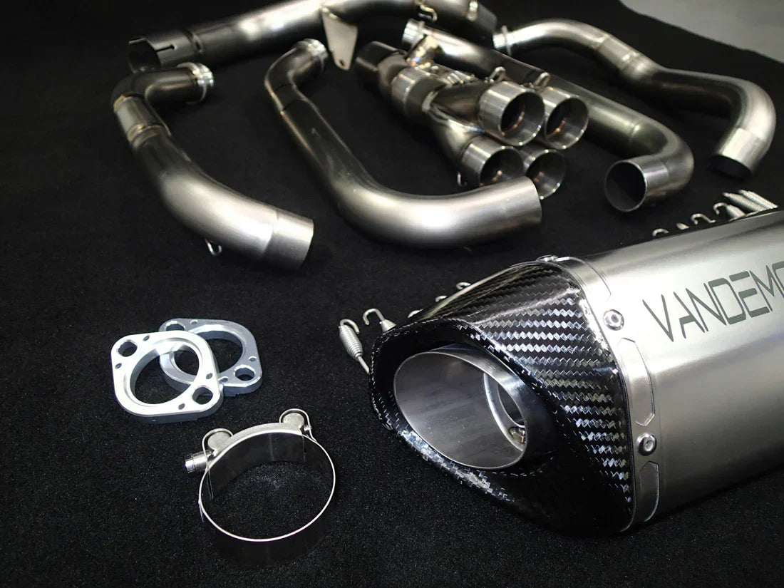 Vandemon Kawasaki Z1000 & SX Vandemon Titanium Exhaust Single Titanium Muffler KAWAZ10TIEXHSYSB VA-53
