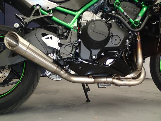 Vandemon Brushed Titanium Exhaust System Ninja ZH2 2020-25 KAWAZH2TIEXHSYSBRUB VA-98