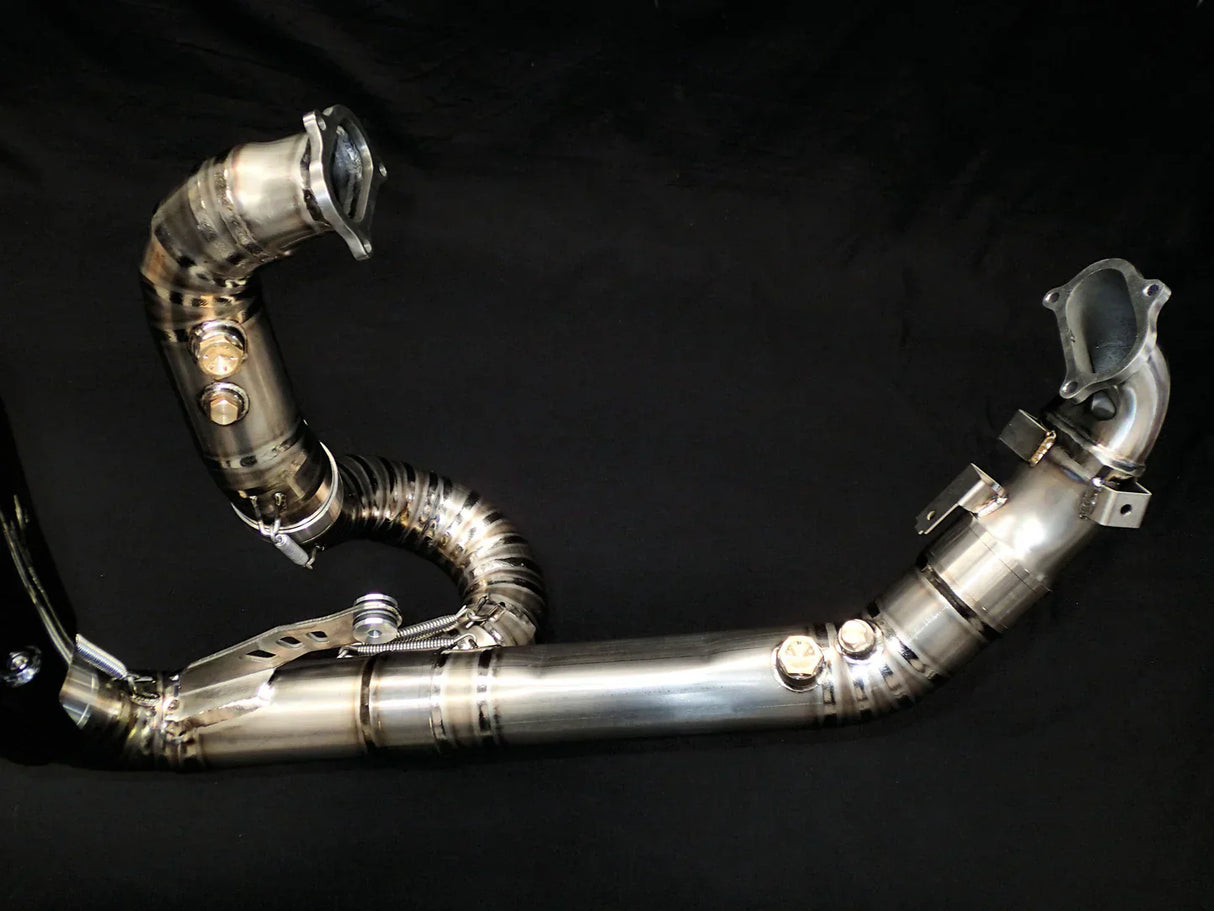 Vandemon Ducati Panigale 1199, 1199S, 1299S, 1299 SP & R 2011-18 Titanium High Mount Exhaust System DUC129TIEXHMESA VA-36