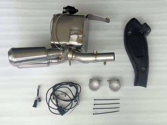 Vandemon Triumph Rocket 3R & GT 2500 2024-2025 Titanium Bimodal Stealth Side Mount Titanium Slip-On TRIUMROCKET3SMMUFB VA-153