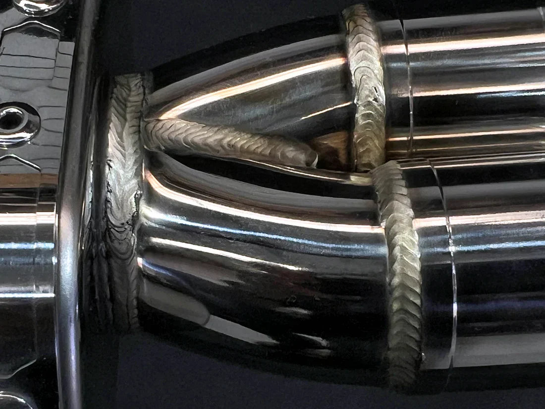 Vandemon CFMOTO 450SR Double-Sided Swingarm Model Stainless Steel / Titanium High Mount Exhaust System CFMOTO450SRSSHMEXHA VA-104