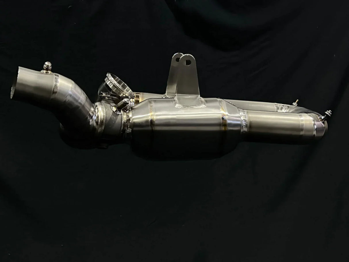 Vandemon Ducati V2 Panigale & Bayliss Edition Titanium Stealth Slip-On Bimodal Muffler DUCV2TIEXLINKWVA VA-43