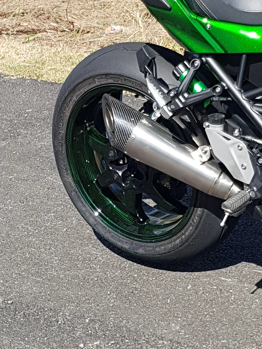 Vandemon Titanium Carbon Tip Slip-On H2 SE SX 2018-24 SKU: KAWAH2SESXH2RTIMUFC VA-145