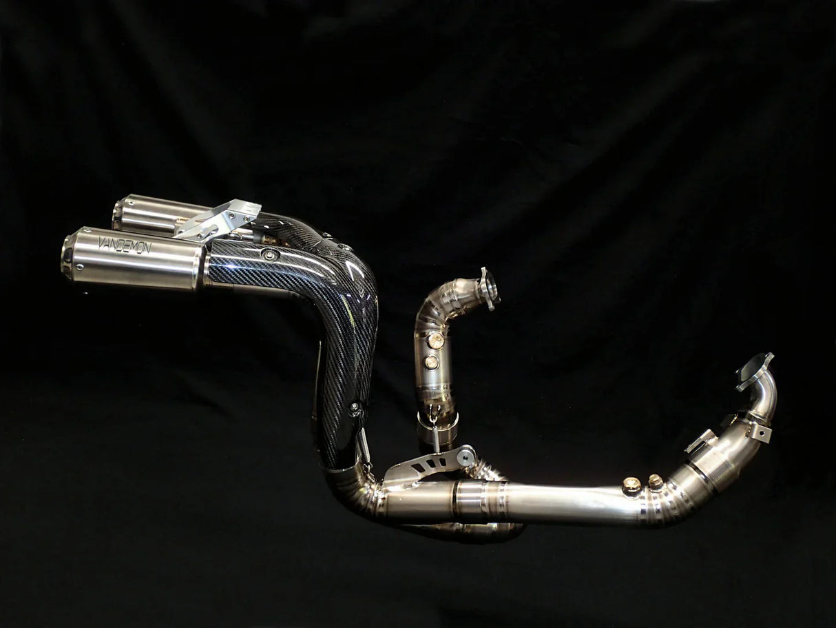 Vandemon Ducati Panigale 1199, 1199S, 1299S, 1299 SP & R 2011-18 Titanium High Mount Exhaust System DUC129TIEXHMESA VA-36