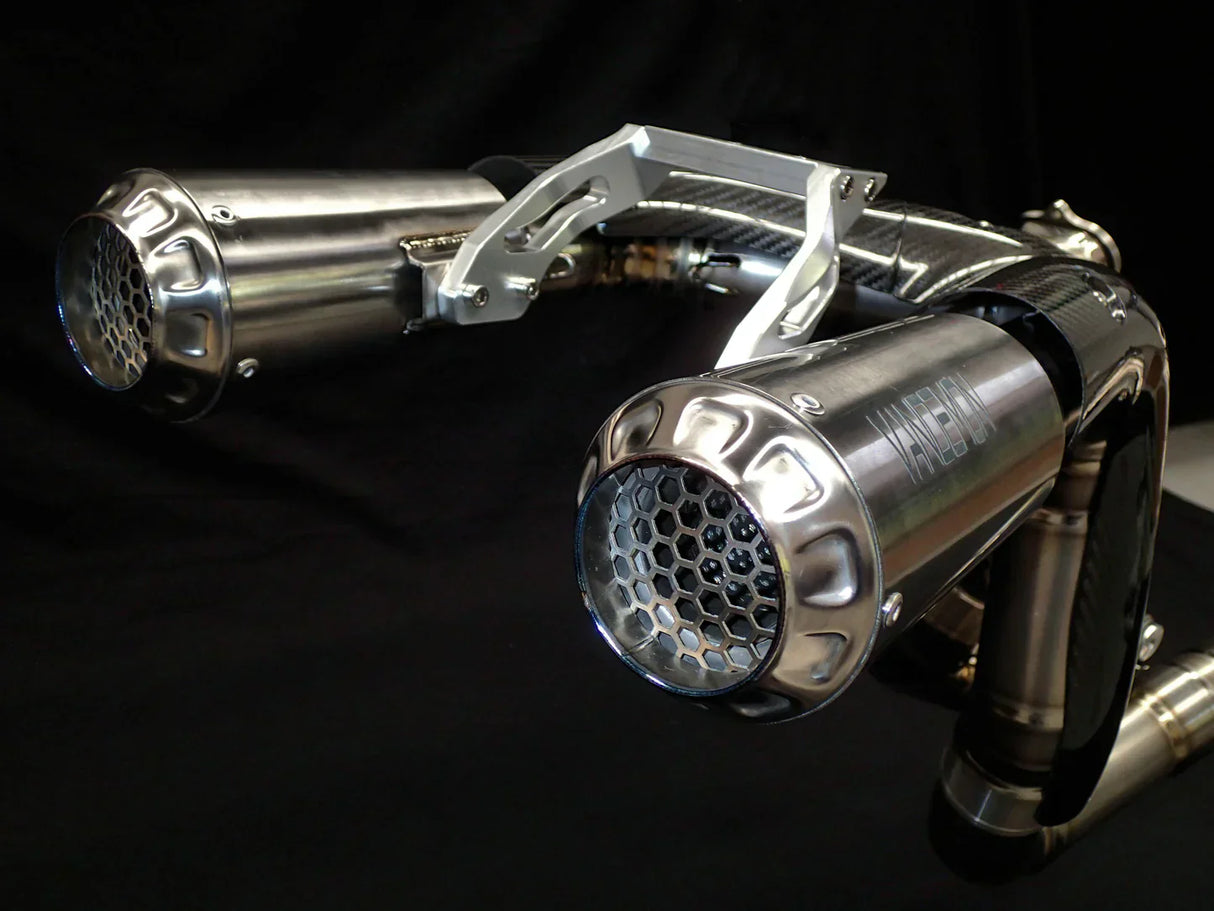 Vandemon Ducati Panigale 1199, 1199S, 1299S, 1299 SP & R 2011-18 Titanium High Mount Exhaust System DUC129TIEXHMESA VA-36