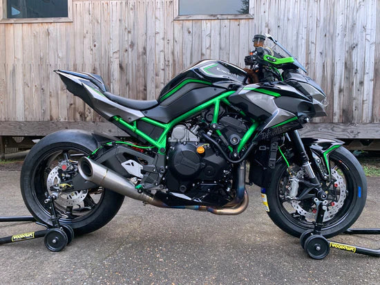 Vandemon Brushed Titanium Exhaust System Ninja ZH2 2020-25 KAWAZH2TIEXHSYSBRUB VA-98