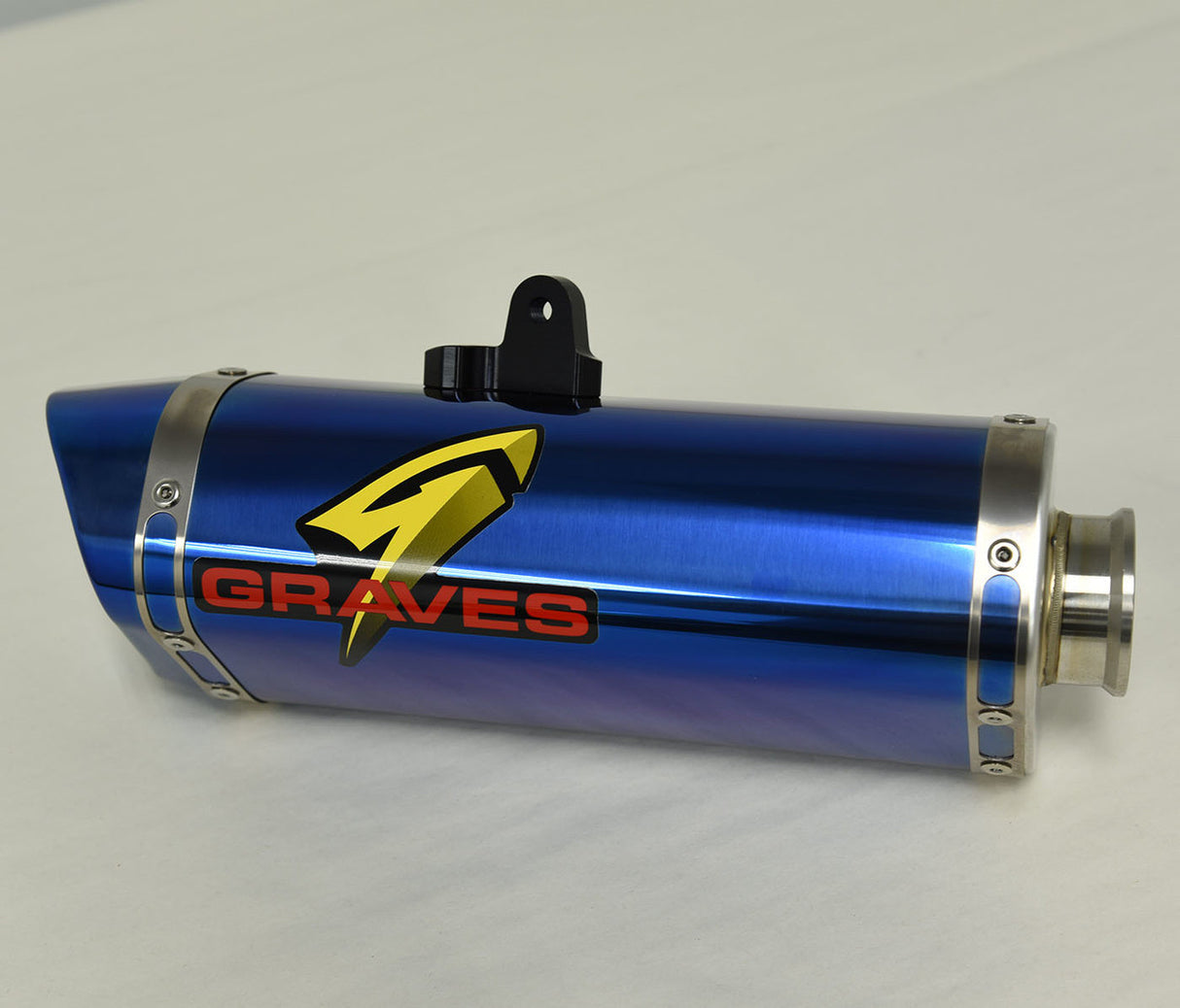 Graves Motorsports Titanium Elecktrick Blue Cat-Back Slip-On Exhaust R6 2006-2024 Exy-15r6-Cbtb