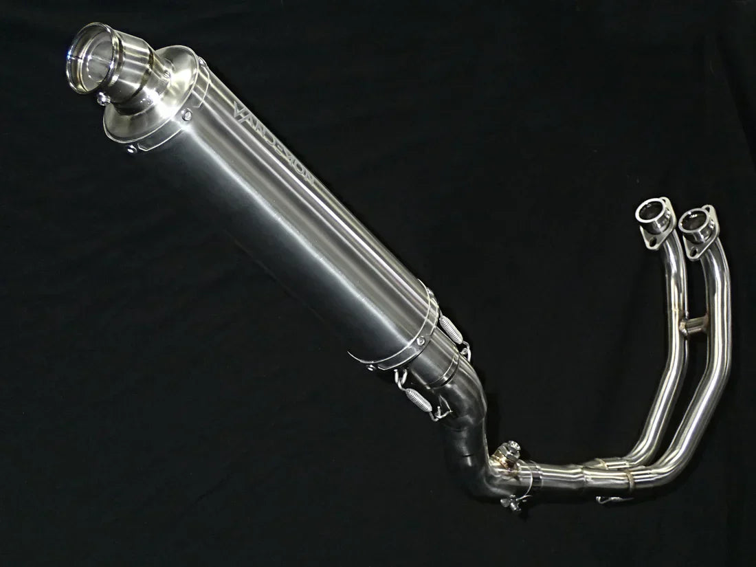 Vandemon Yamaha YZF-R3 MT-03 YZF-R25 Vandemon Stainless Steel Headers, Titanium Muffler YAMAR300EXHSSBRA VA-83