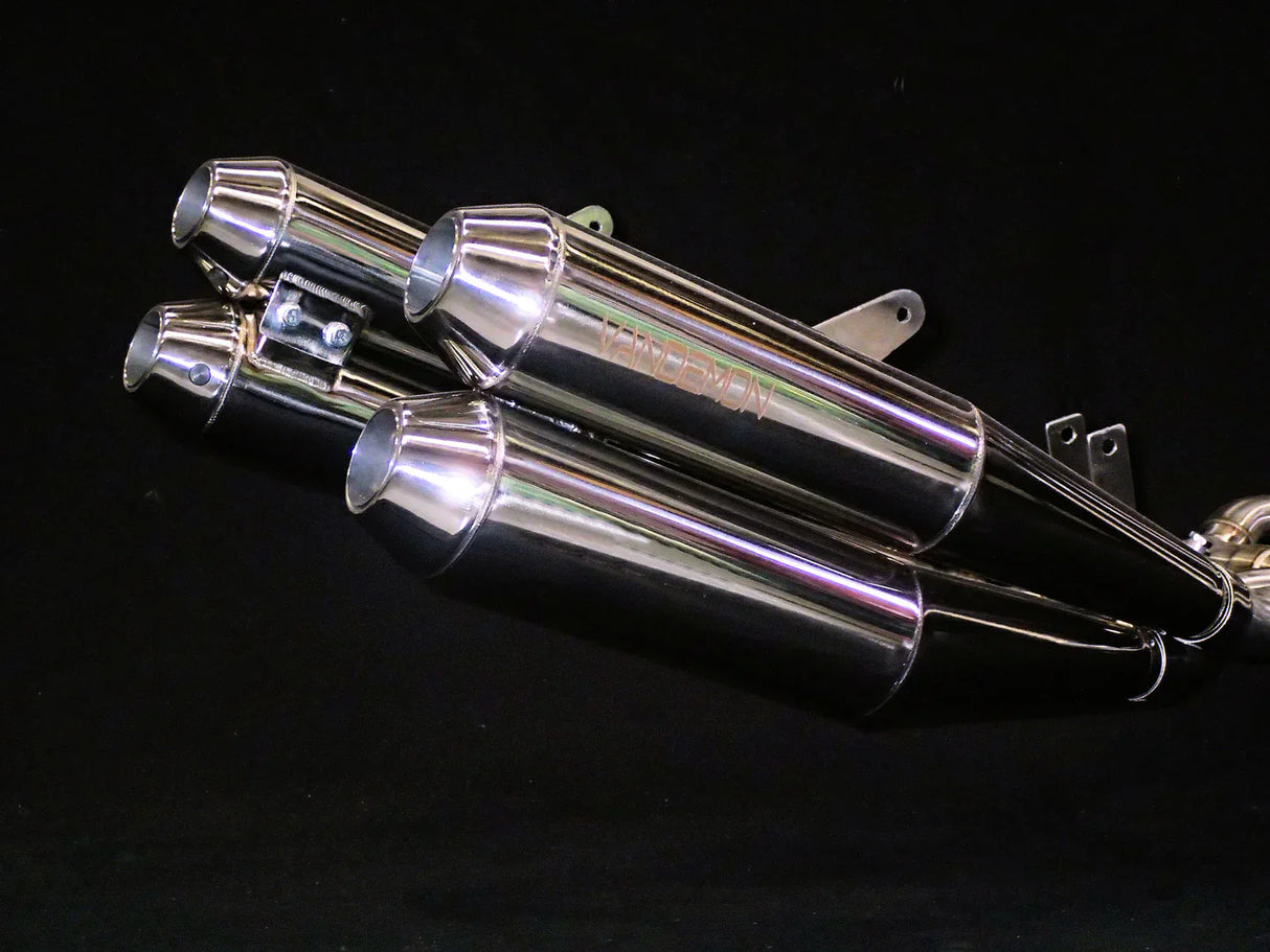 Vandemon Retro Stainless Steel Exhaust System Z900RS Cafe Racer 2018-24 KAWAZ900RS424SSEXHA VA-66