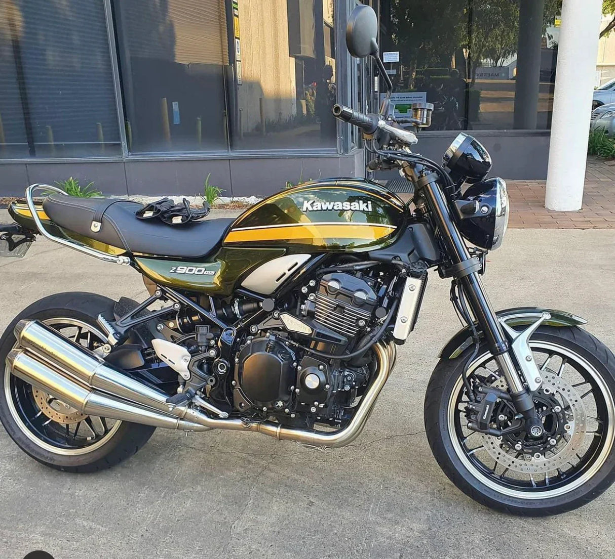 Vandemon Retro Stainless Steel Exhaust System Z900RS Cafe Racer 2018-24 KAWAZ900RS424SSEXHA VA-66