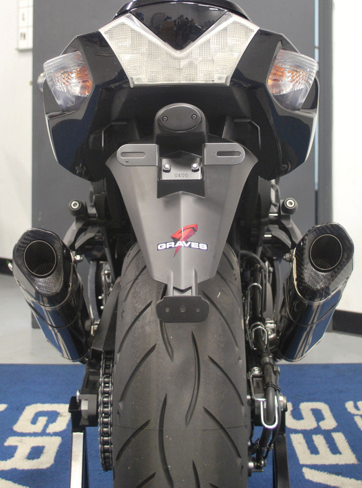 Graves motorsports carbon fiber cat back slip-on exhaust ZX14R 12-24 EXK-13ZX14-CBSC