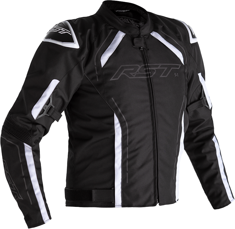 RST S1 Ce Jacket Black/Black/White Textile 4xl 102559WHI-52