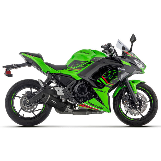 Arrow 71965AKN Indy Race EVO Full Exhaust, Aluminium Dark for Kawasaki Ninja 650/Z650 2024-2026