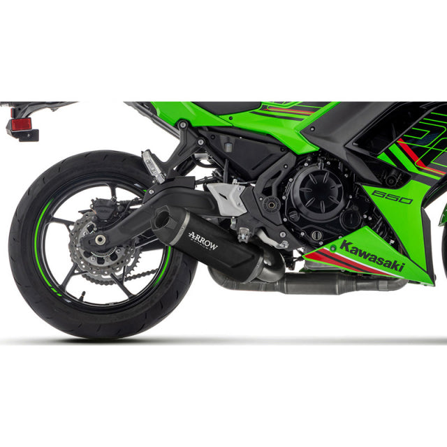 Arrow 71965AKN Indy Race EVO Full Exhaust, Aluminium Dark for Kawasaki Ninja 650/Z650 2024-2026