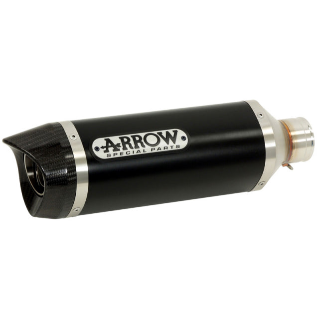 Arrow Thunder Slip-on Exhaust, Aluminum Dark w/ Carbon Cap Yamaha MT-07 2021-24 71930AKN