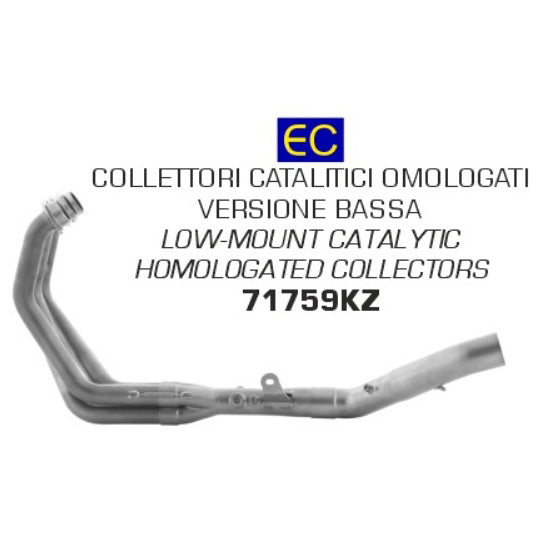 Arrow HOMOLOGATED Catalyzed Stainless Steel Low Version Collector Yamaha Mt-09 21-23 71759kz