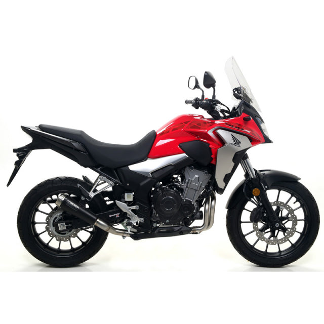 71896PRN Arrow Honda Cb 500X 19-23 Homologated Pro-Race Nichrom Dark Silencer With Welded Link Pipe For Original And Arrow Collectors