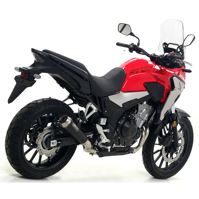 71896PRN Arrow Honda Cb 500X 19-23 Homologated Pro-Race Nichrom Dark Silencer With Welded Link Pipe For Original And Arrow Collectors