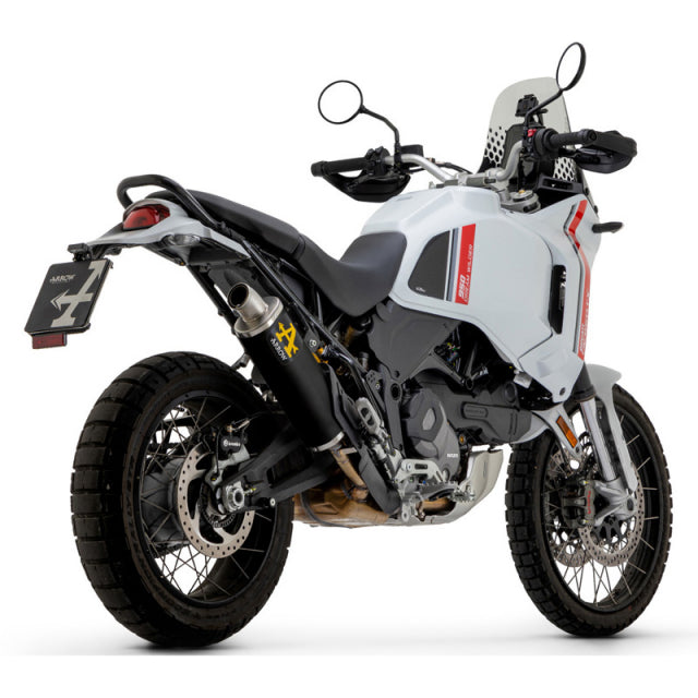 Arrow Indy Race Slip-on Exhaust, Aluminum Dark for Ducati DesertX 950 2022-2024 72638AON