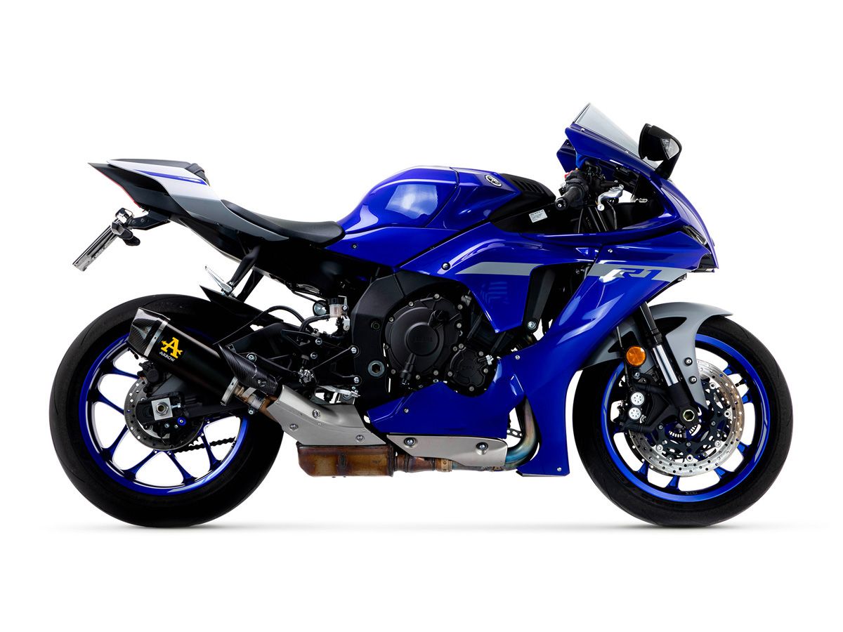 71829akn Arrow Yamaha Yzf R1 15-25 Homologated Aluminium Dark Indy Race Silencer With Carbon End Cap For Original Collectors