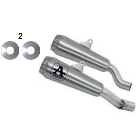 71755PRI Arrow Pro-Race Exhausts, Nichrome for Kawasaki Z1000 2017-2024