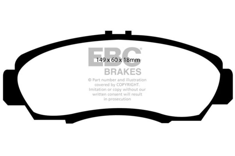 EBC 01-03 Acura CL 3.2 Greenstuff Front Brake Pads DP21610