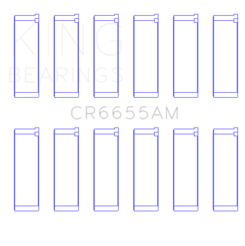 King Mazda JE39 (Size STD) Connecting Rod Bearings Set (6 Pairs)