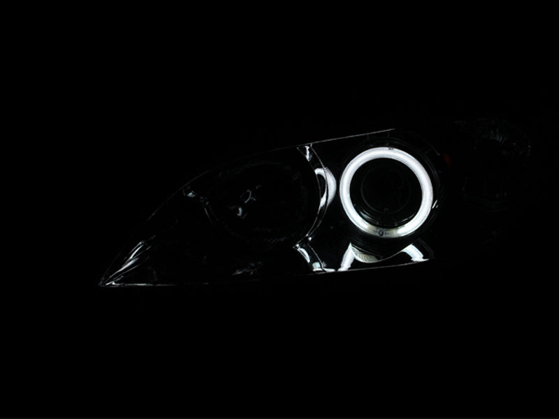 ANZO 2004-2008 Mazda 3 Projector Headlights w/ Halos Chrome 121211