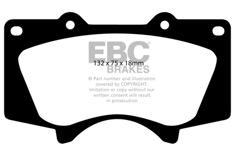EBC 10+ Lexus GX460 4.6 Extra Duty Front Brake Pads ED91657