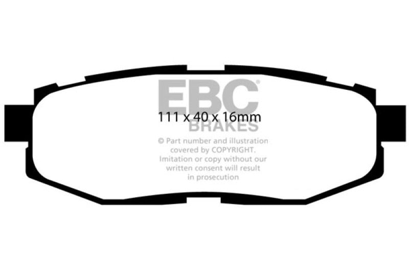 EBC 12+ Scion FR-S 2 Ultimax2 Rear Brake Pads UD1124