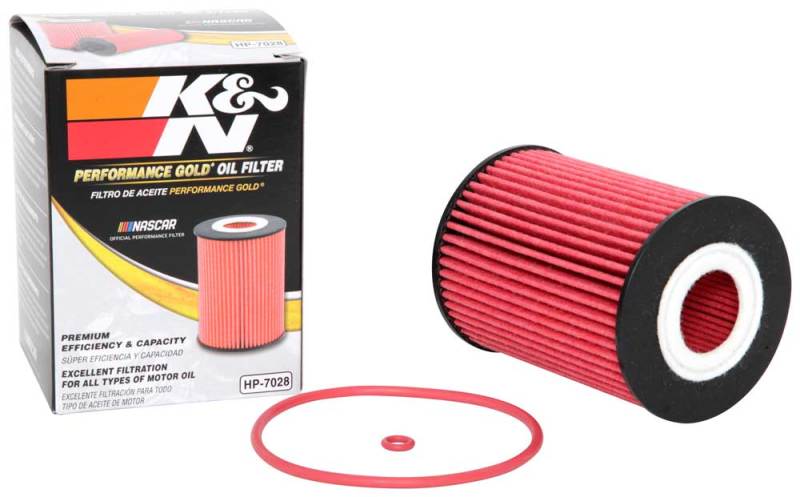 K&N Performance Oil Filter for 2010+ Mercedes Benz GLE350D 3.0L V6 DSL 2.75in OD x 3.625in H HP-7028