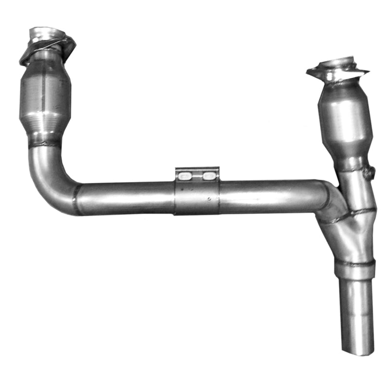 BBK 07-11 Jeep 3.8 V6 Long Tube Exhaust Headers And Y Pipe And Converters - 1-5/8 Chrome 4050