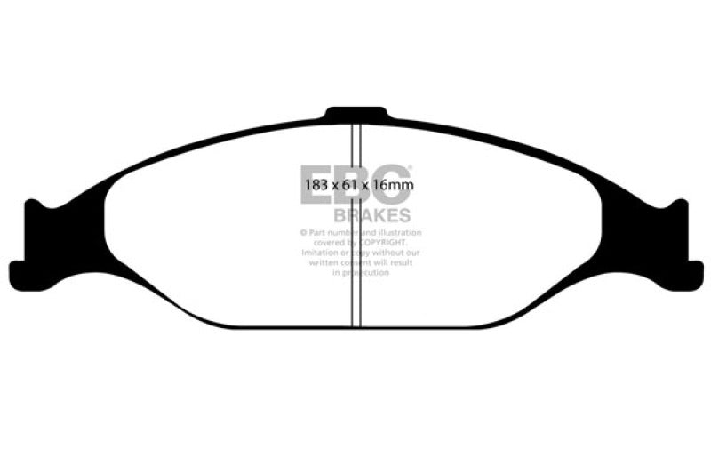 EBC 99-04 Ford Mustang 3.8 Yellowstuff Front Brake Pads DP41242R