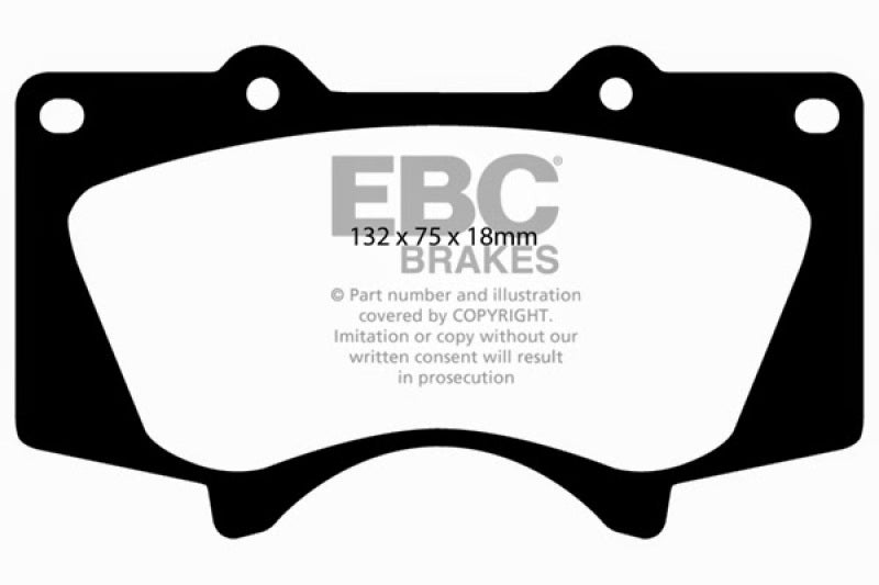 EBC 10+ Lexus GX460 4.6 Extra Duty Front Brake Pads ED91657