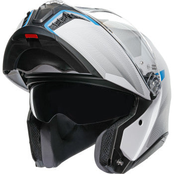 AGV Tourmodular Helmet - Frequency - Light Gray/Blue - Small 211251F2OY00610