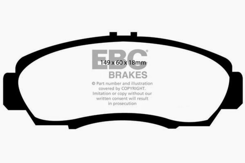 EBC 01-03 Acura CL 3.2 Greenstuff Front Brake Pads DP21610