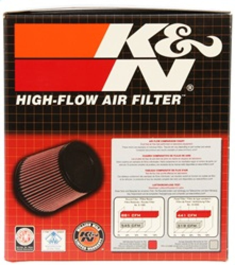 K&N Filter Universal Rubber Filter 2-7/16in O/S Flange x 5-1/2in OD x 6in Height RU-1000