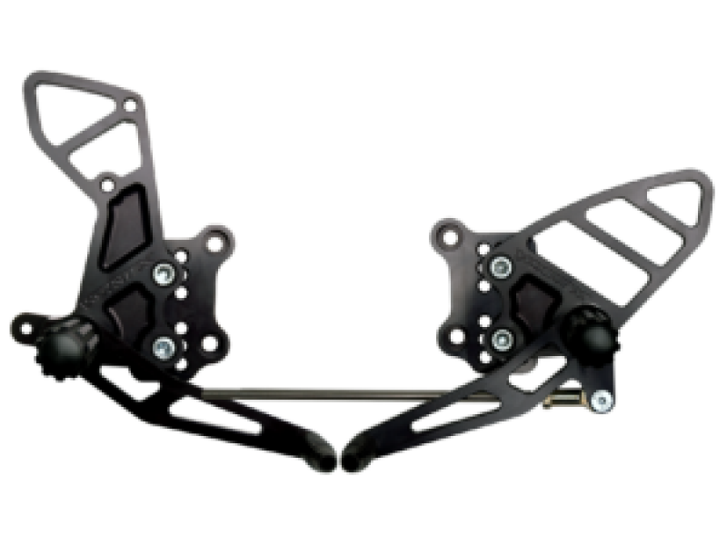 Vortex Racing 03-07 Suzuki SV1000 S,03-10 SV650 Adjustable Rearsets- Black RS505K